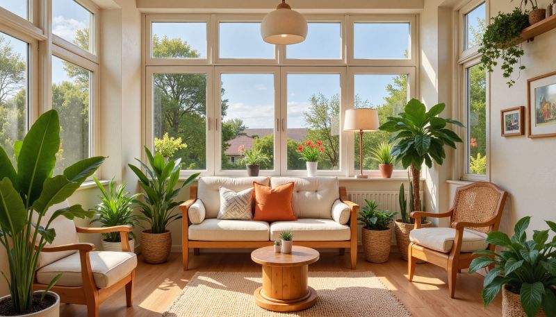 Sunroom with Floor-to-Ceiling Windows